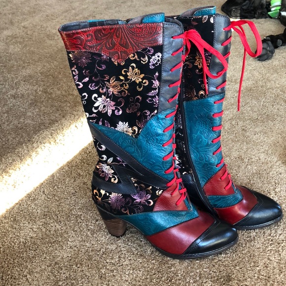 Lace up/zip up boots - Picture 2 of 4